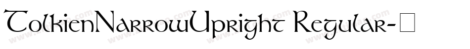 TolkienNarrowUpright Regular字体转换